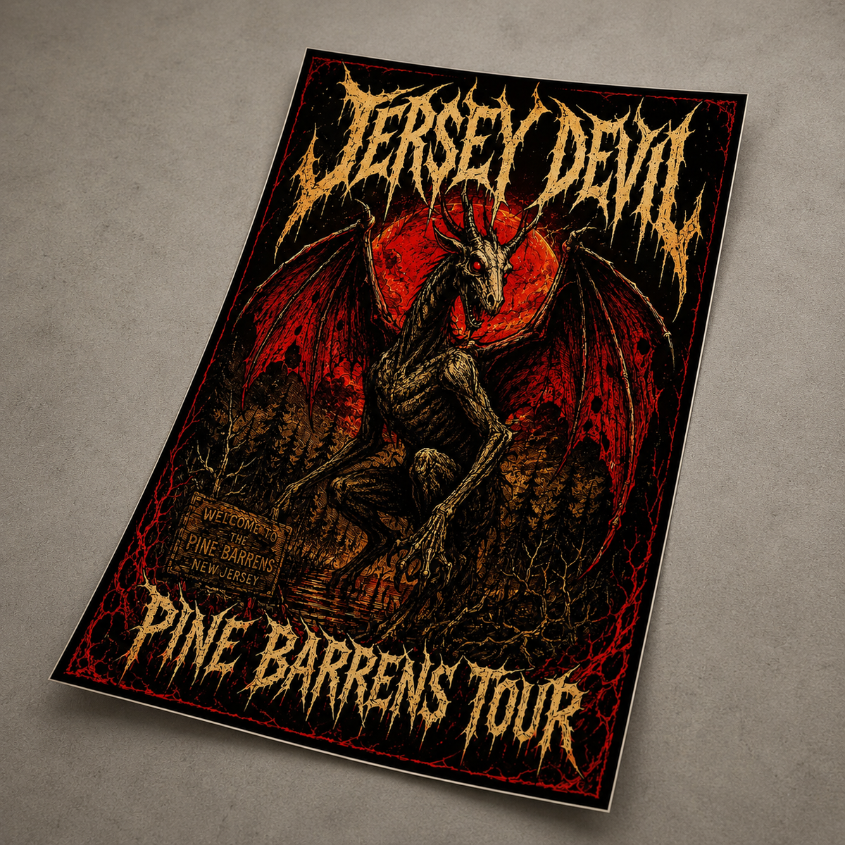 Wholesale ​Jersey Devil Pine Barrens Tour Print - Shady Front