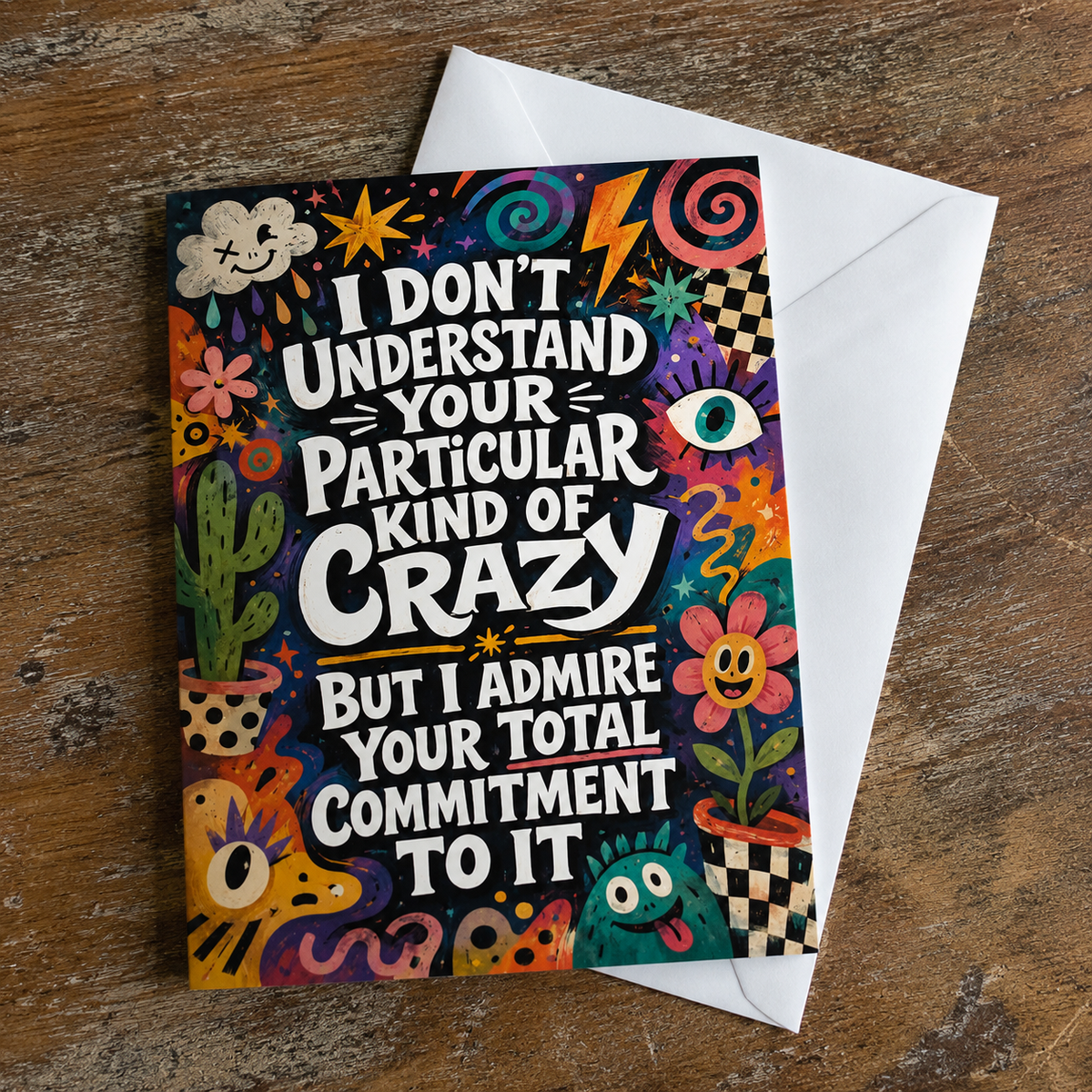 Wholesale ​I Don't Understand Your Particular Kind of Crazy Greeting Card - Shady Front