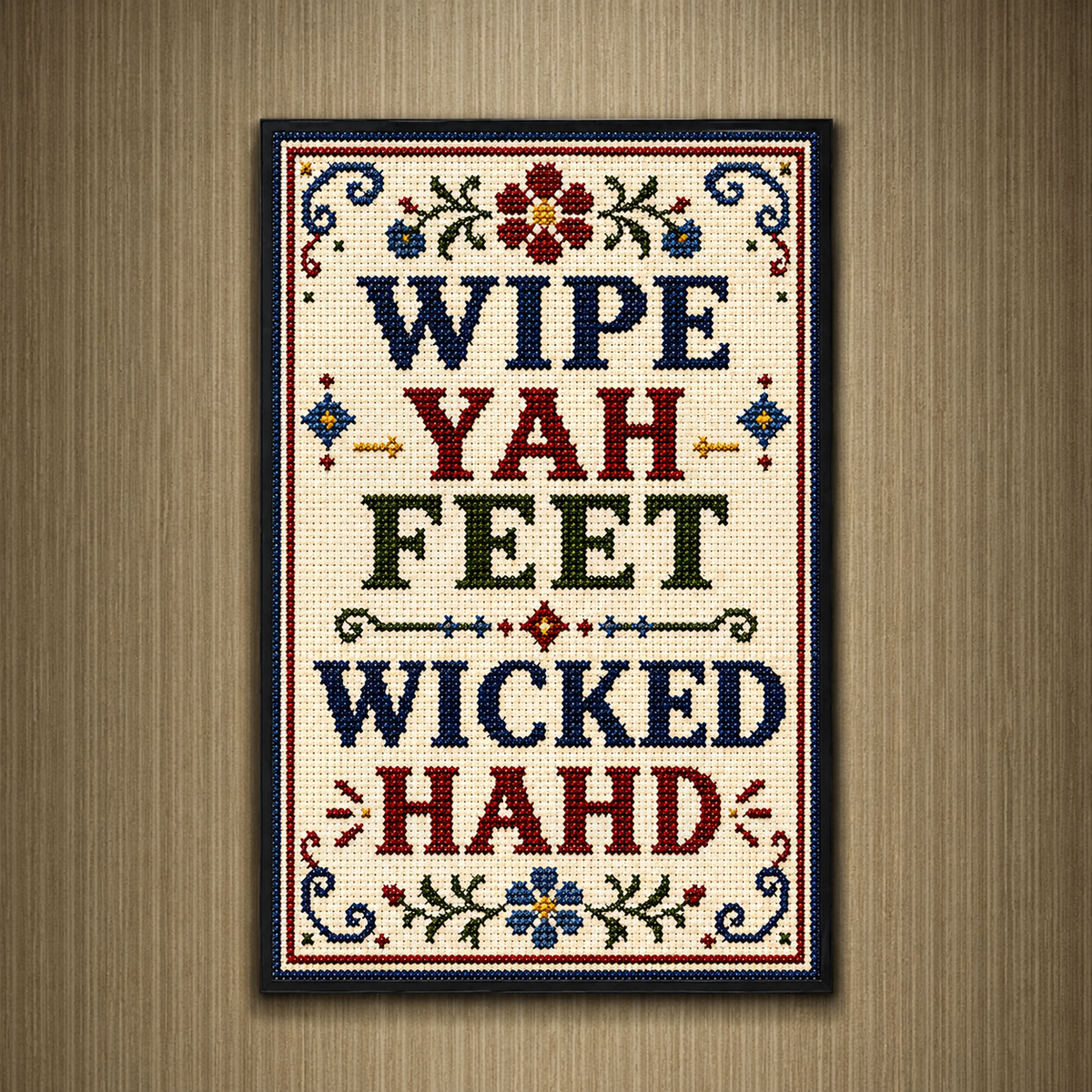 Wholesale ​Wipe Yah Feet Wicked Hahd Print - Shady Front