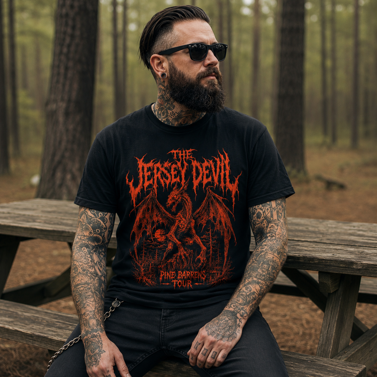 Wholesale ​Jersey Devil Pine Barrens Tour T-Shirt - Shady Front