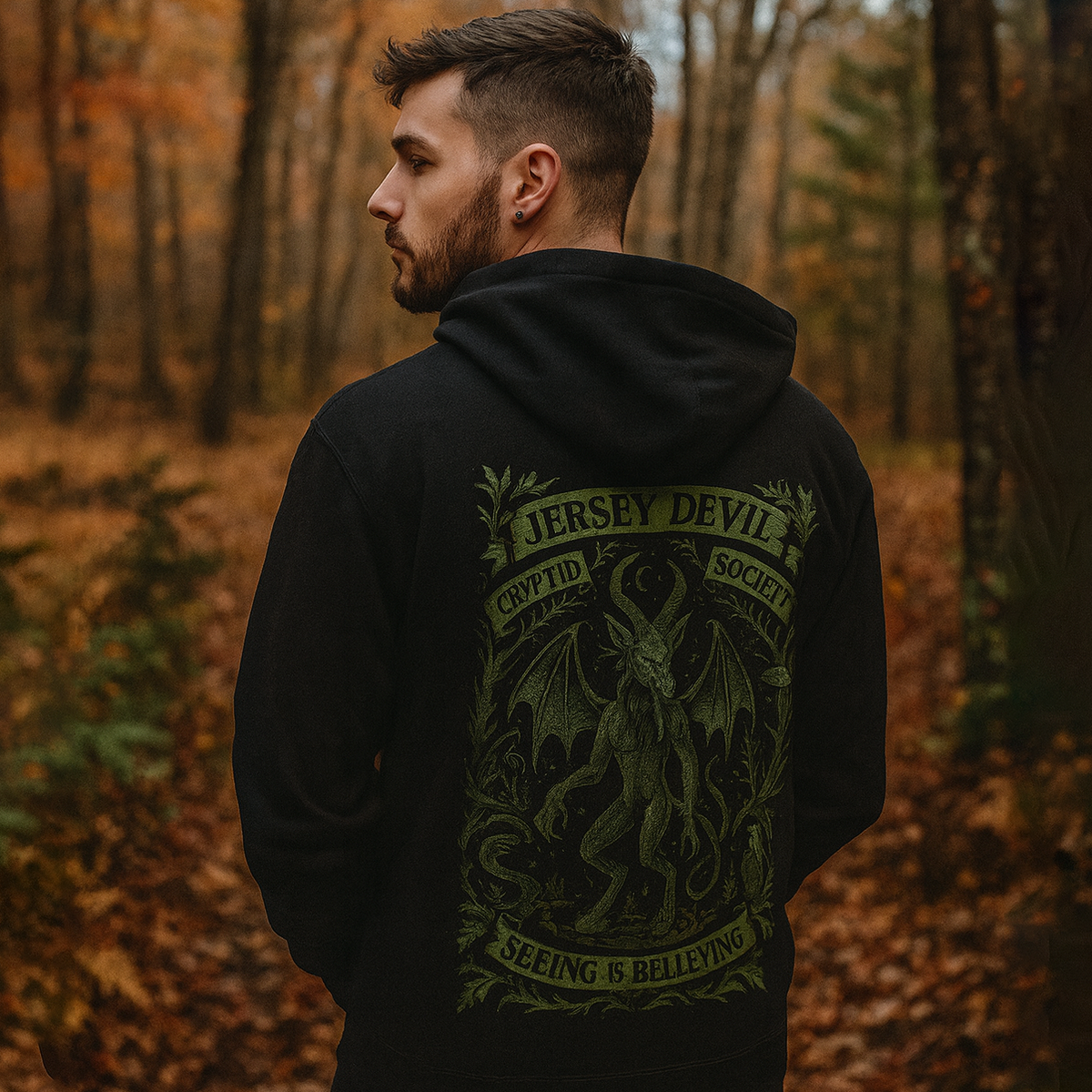 Wholesale ​Jersey Devil Cryptid Society Zip Up Hoodie - Shady Front