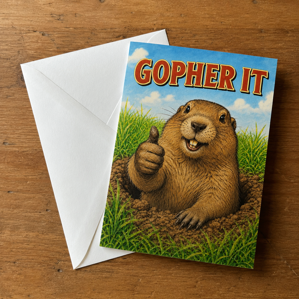 Wholesale ​Gopher It Greeting Card - Shady Front