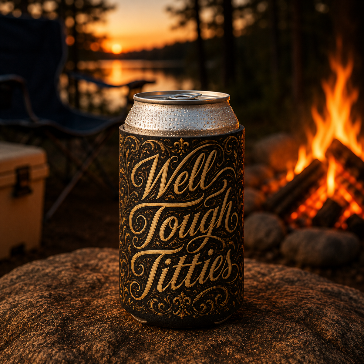 Wholesale ​Well Tough T-tties Can Cooler - Shady Front