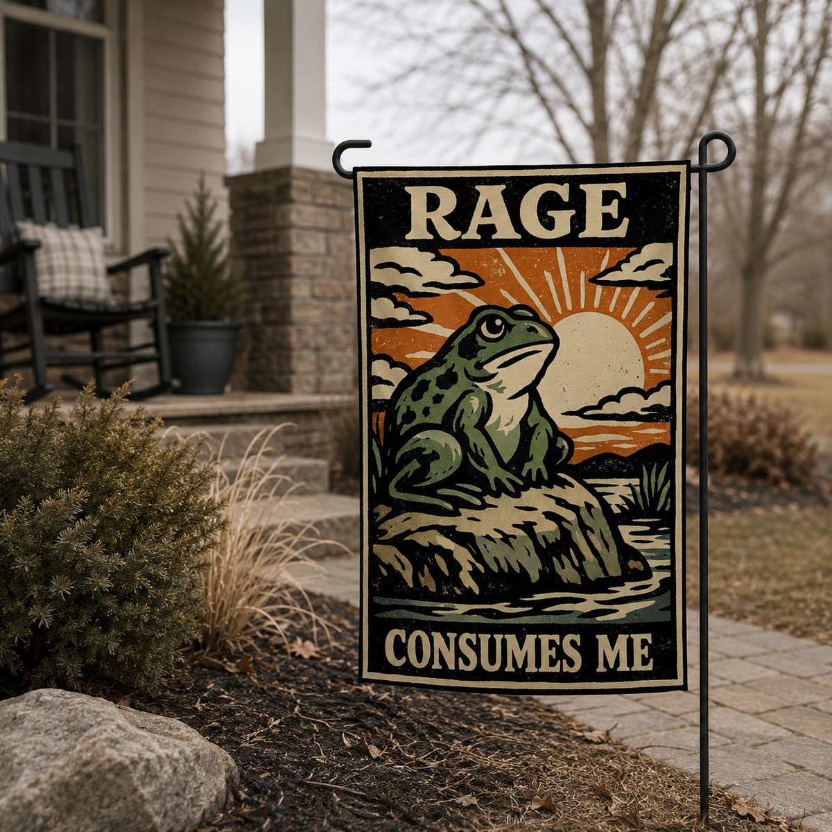 Wholesale ​Rage Consumes Me Garden Flag - Shady Front