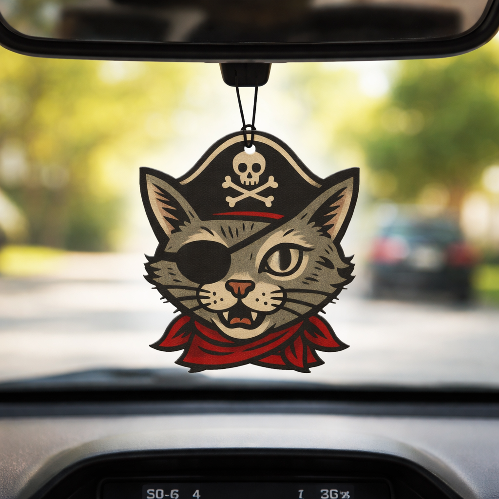 Wholesale ​Pirate Cat Air Freshener - Shady Front