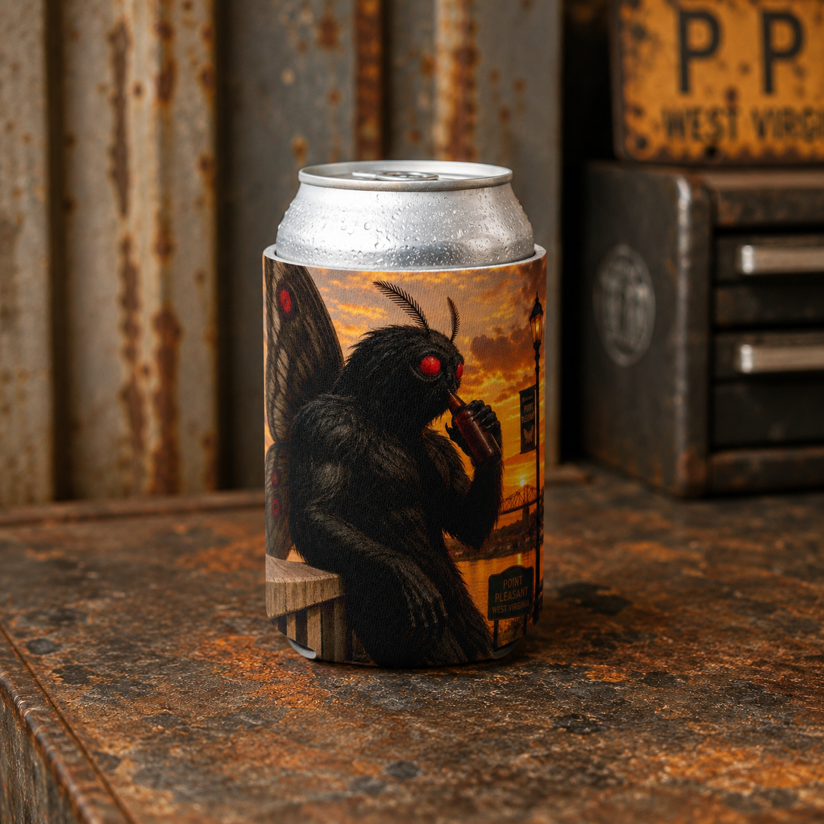 Wholesale ​Mothman Can Cooler - Shady Front