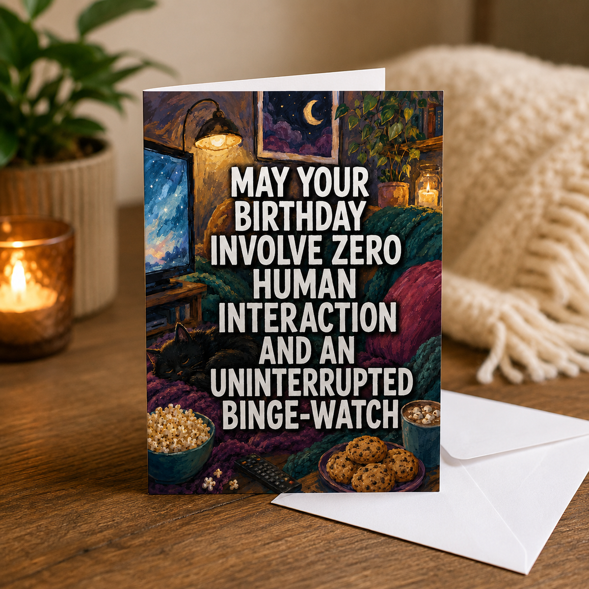 Wholesale ​Zero Human Interaction Funny Introvert Birthday Card - Shady Front