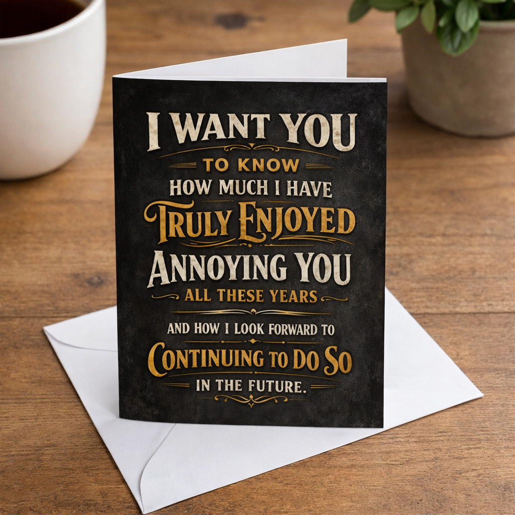 Wholesale ​How Much I Truly Enjoy Annoying You Greeting Card - Shady Front