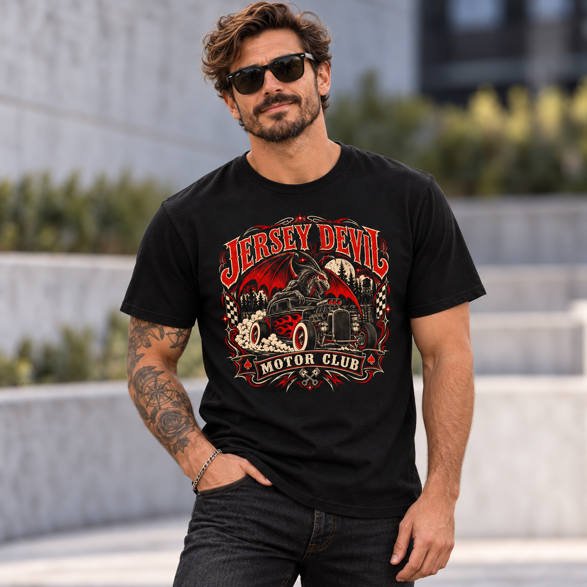 Wholesale Jersey Cryptid Motor Club T-Shirt - Shady Front