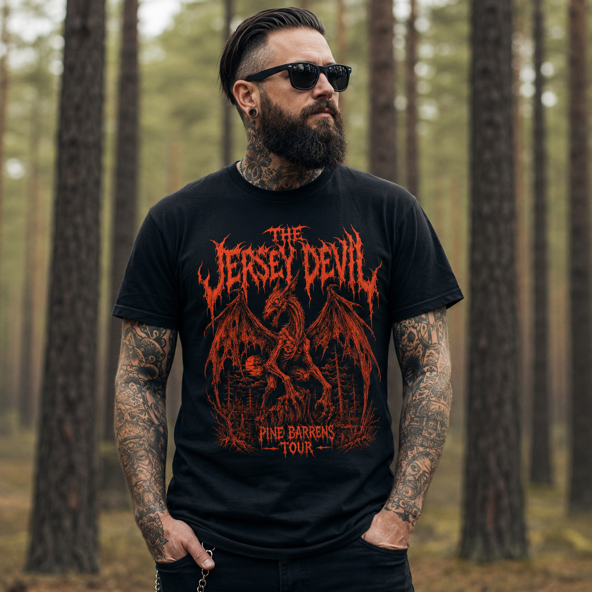Wholesale ​Jersey Devil Pine Barrens Tour T-Shirt - Shady Front