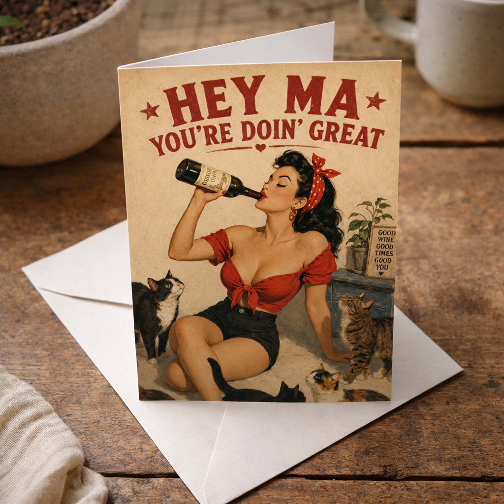 Wholesale ​Hey Ma You're Doin Great Greeting Card - Shady Front