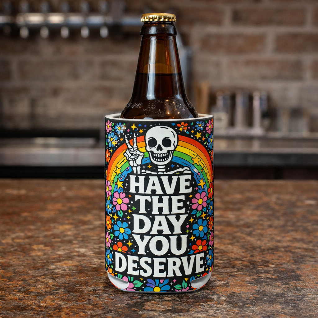 Wholesale ​Have the Day You Deserve Can Cooler - Shady Front