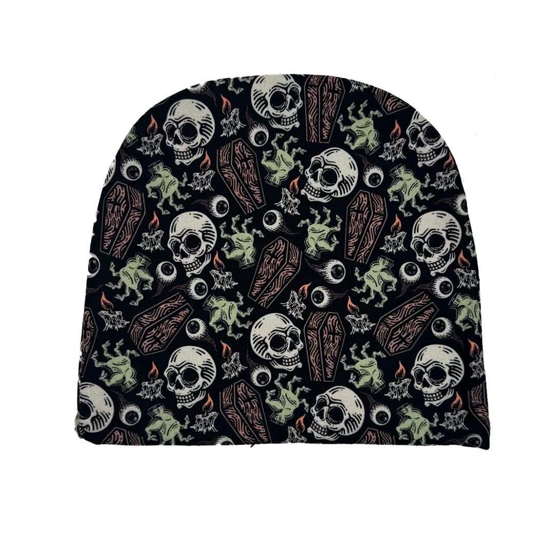 Wholesale ​Coffins and Skulls Beanie - Shady Front