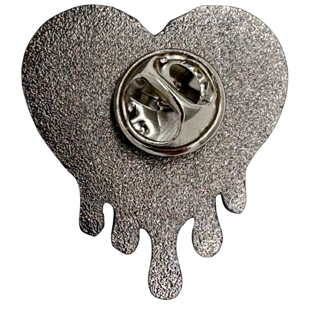 Wholesale ​All Black Everything Heart Enamel Pin - Shady Front