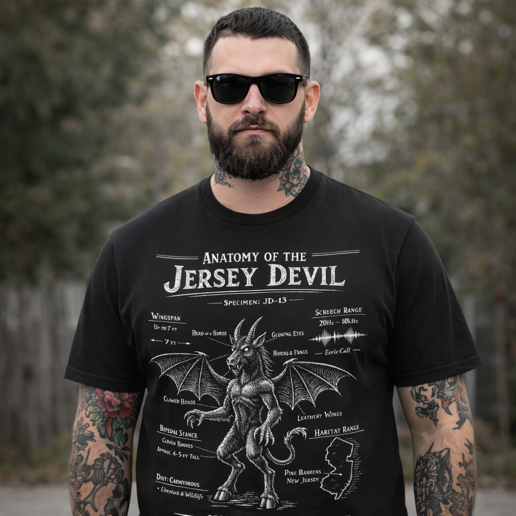Wholesale ​Anatomy of the Jersey Devil T-Shirt - Shady Front