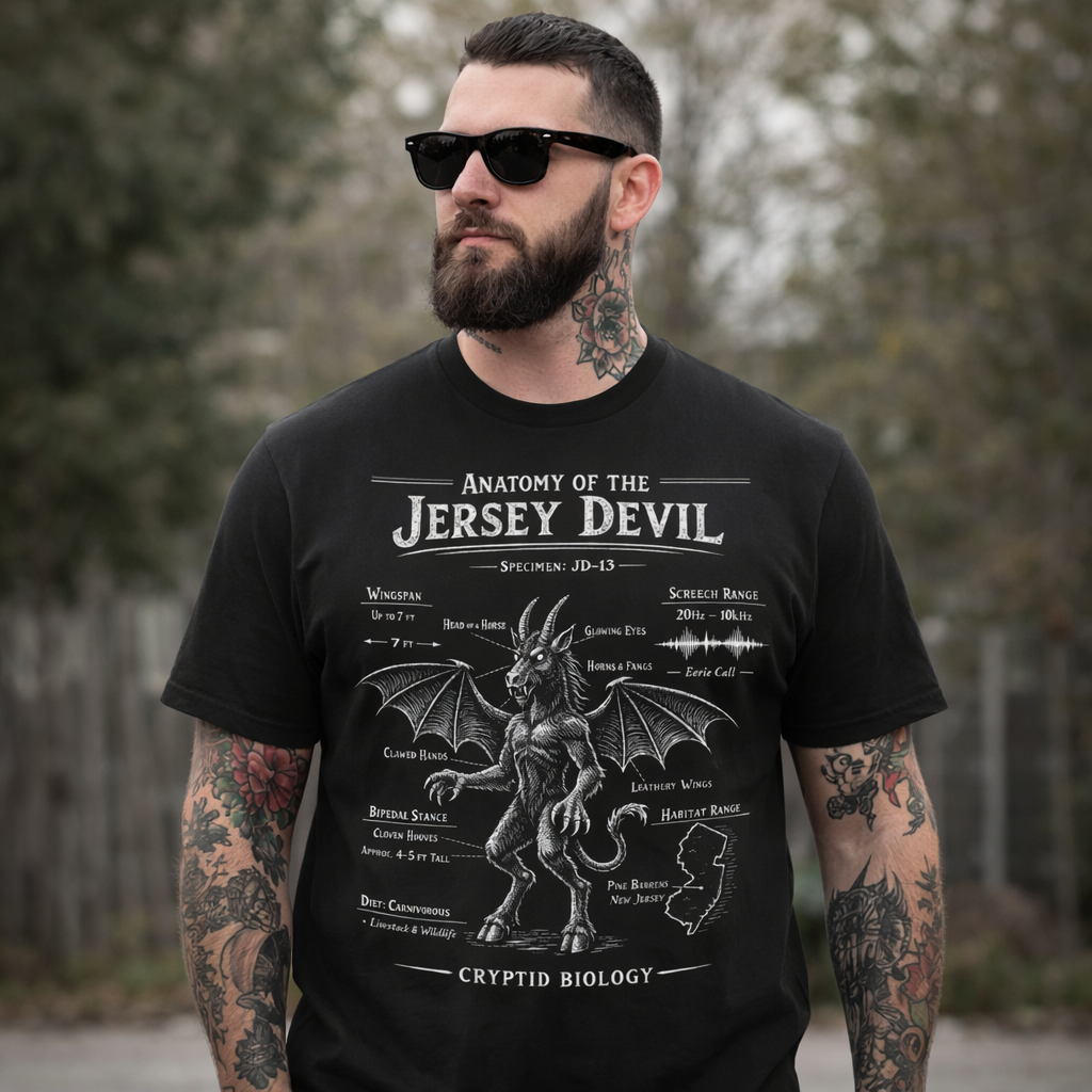 Wholesale ​Anatomy of the Jersey Devil T-Shirt - Shady Front