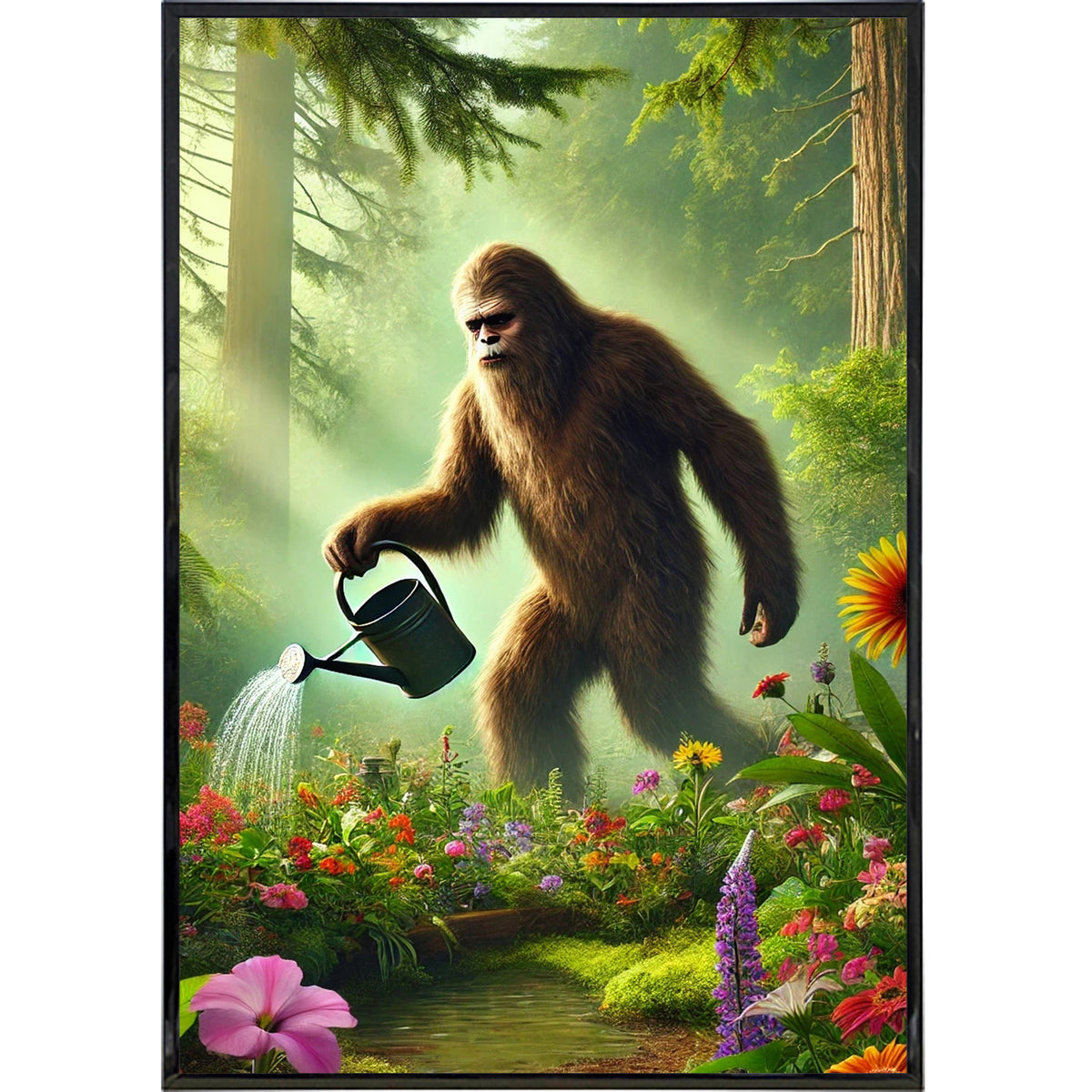 Wholesale ​Bigfoot in the Garden Poster Print - Shady Front