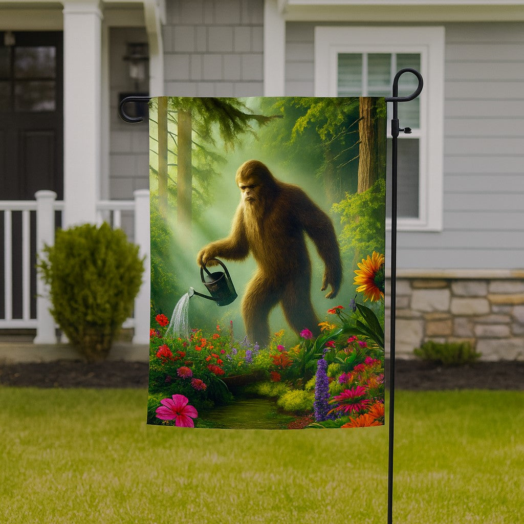 Wholesale ​Bigfoot in the Garden Garden Flag - Shady Front