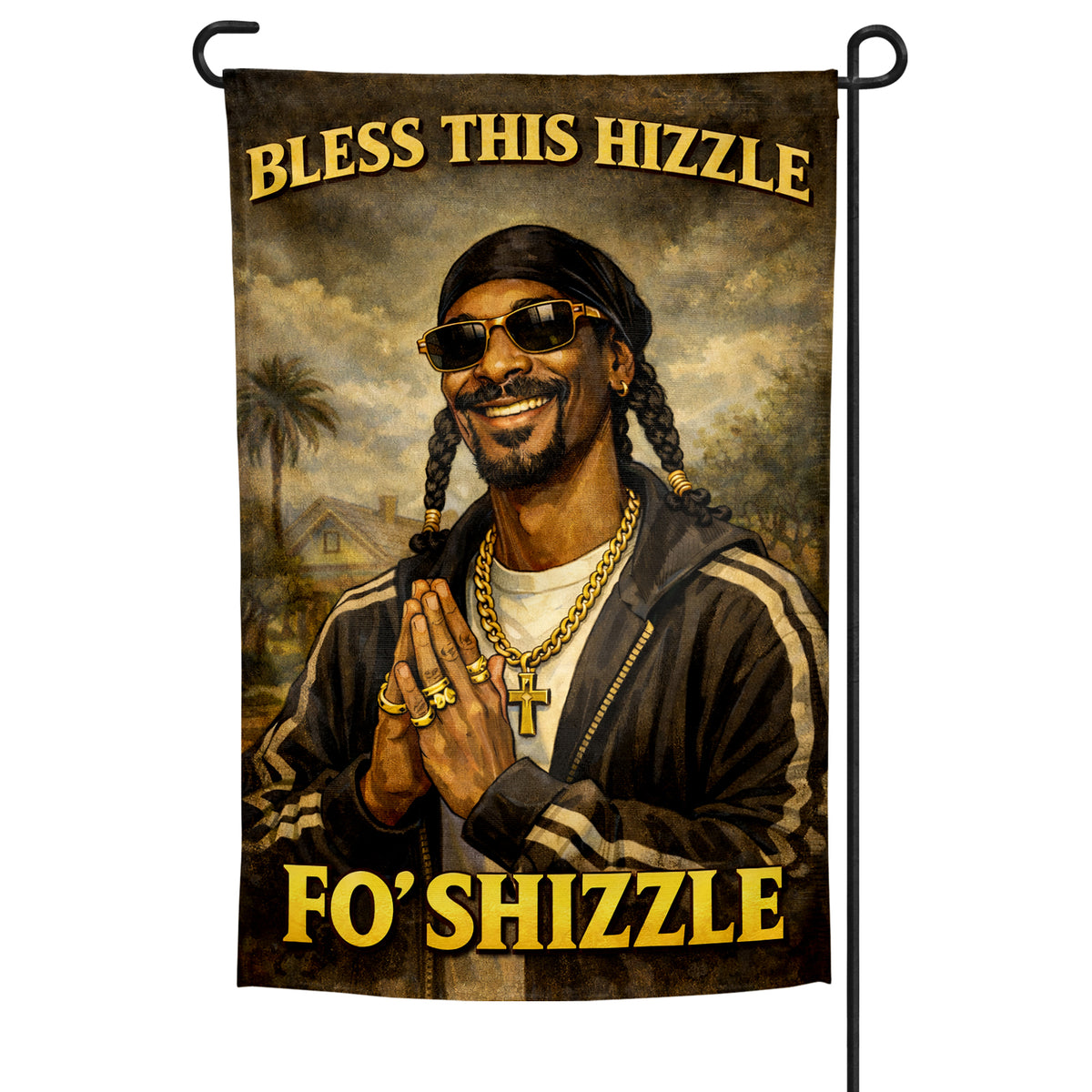 Wholesale ​Bless This Hizzle Fo Shizzle Garden Flag - Shady Front