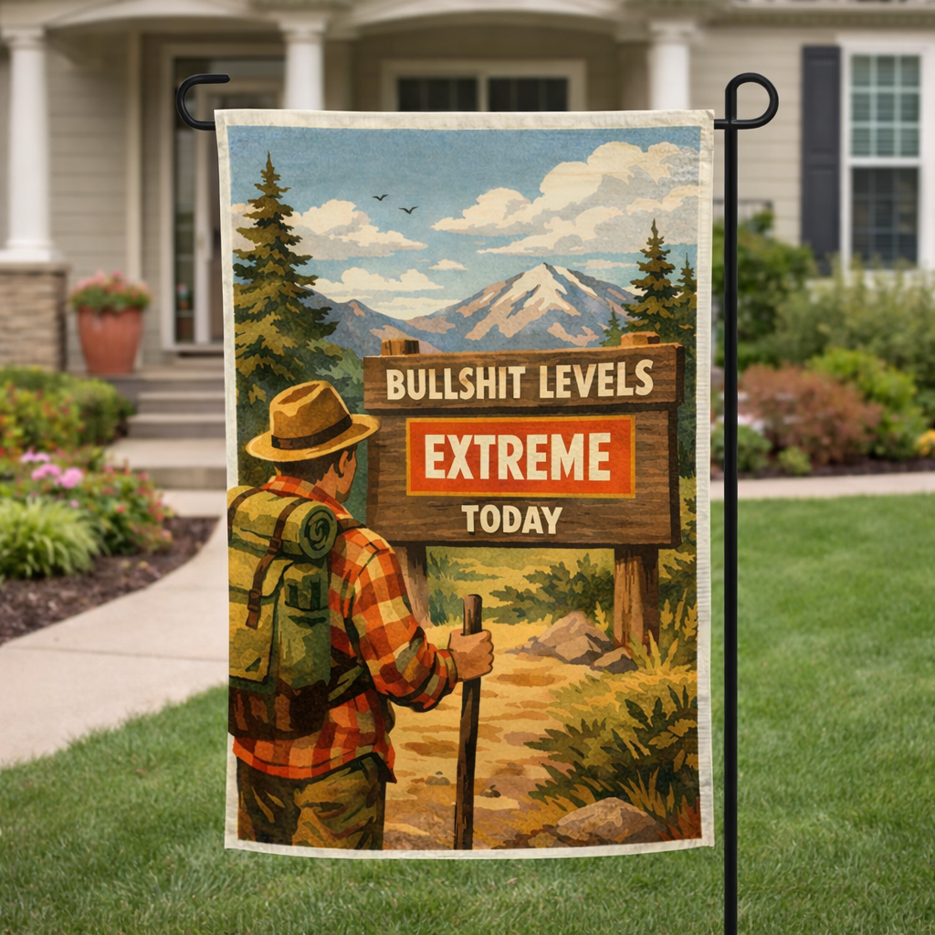 Wholesale ​Bullsh-t Levels Extreme Today Garden Flag - Shady Front
