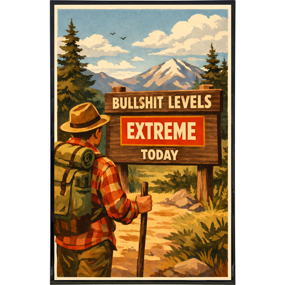 Wholesale ​Bullsh-t Levels Extreme Today Print - Shady Front