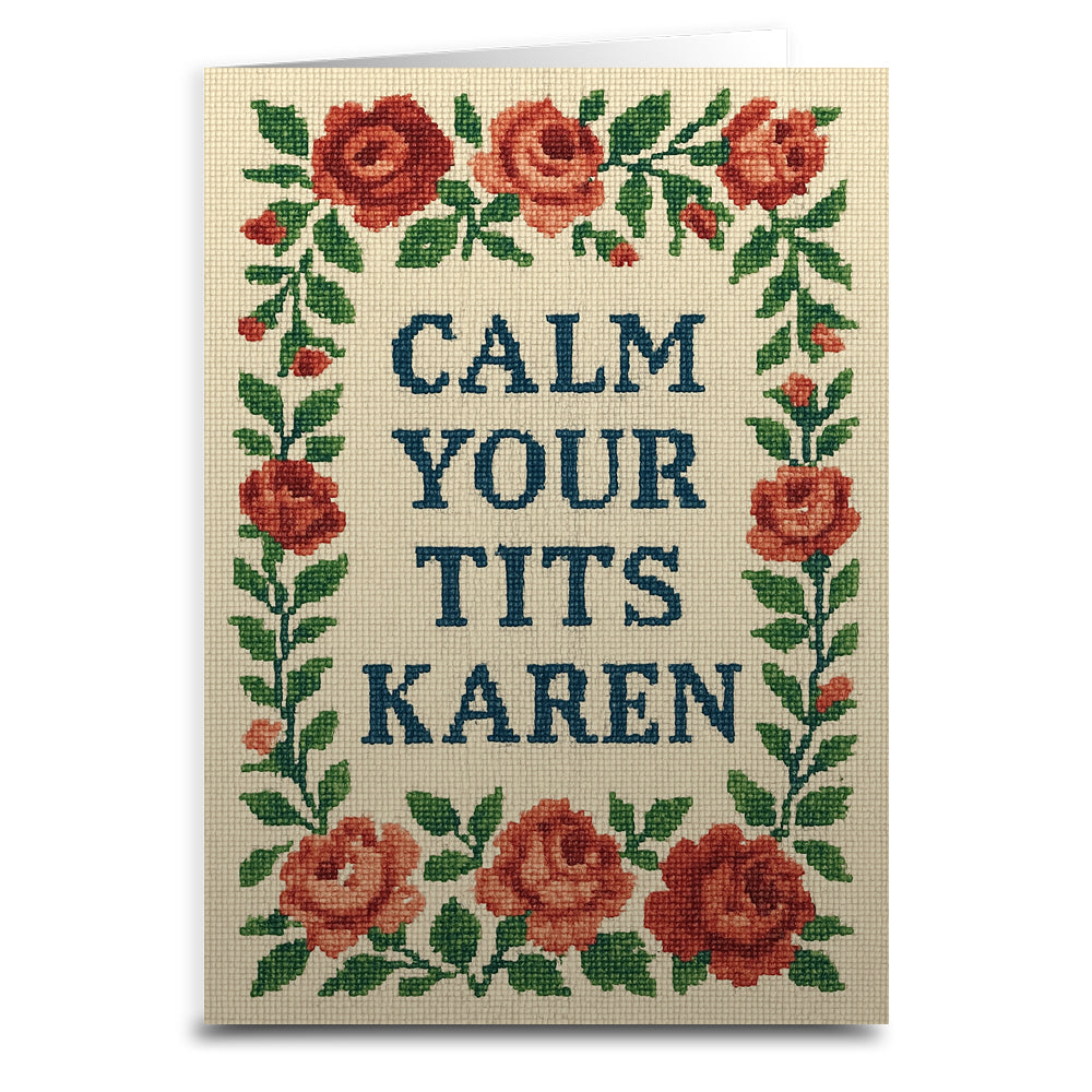 Wholesale ​Calm Your T-ts Karen Greeting Card - Shady Front