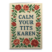 Wholesale ​Calm Your T-ts Karen Greeting Card - Shady Front