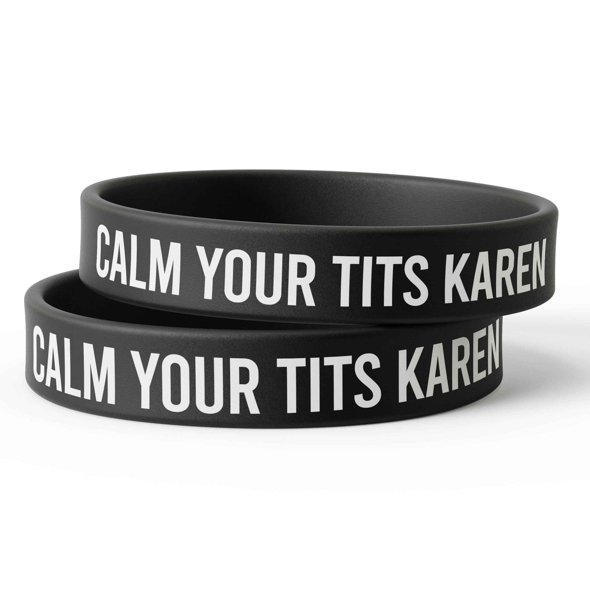 Wholesale ​Calm Your T-ts Karen Silicone Wristband - Shady Front