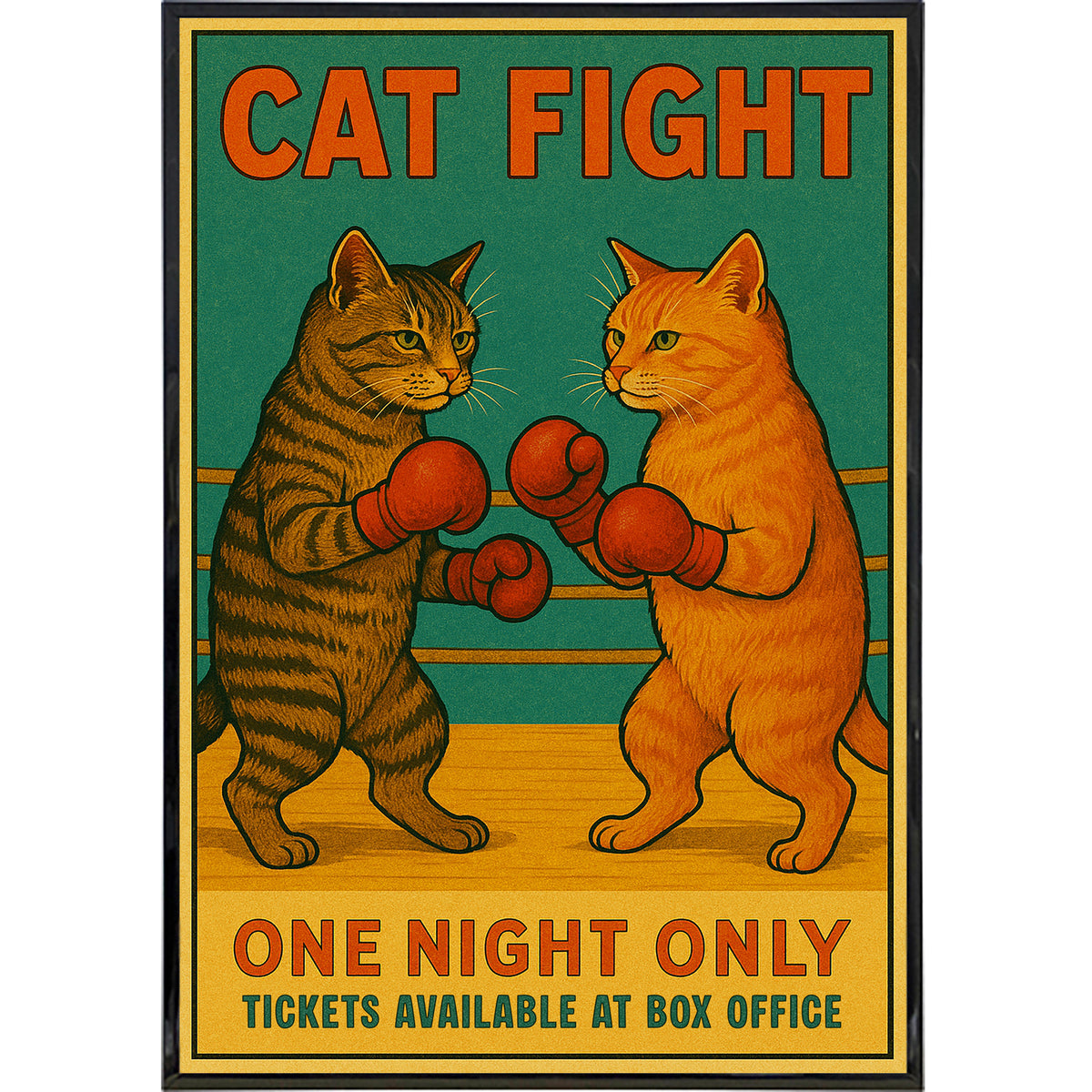 Wholesale ​Cat Fight Show Advertising Poster Print - Shady Front