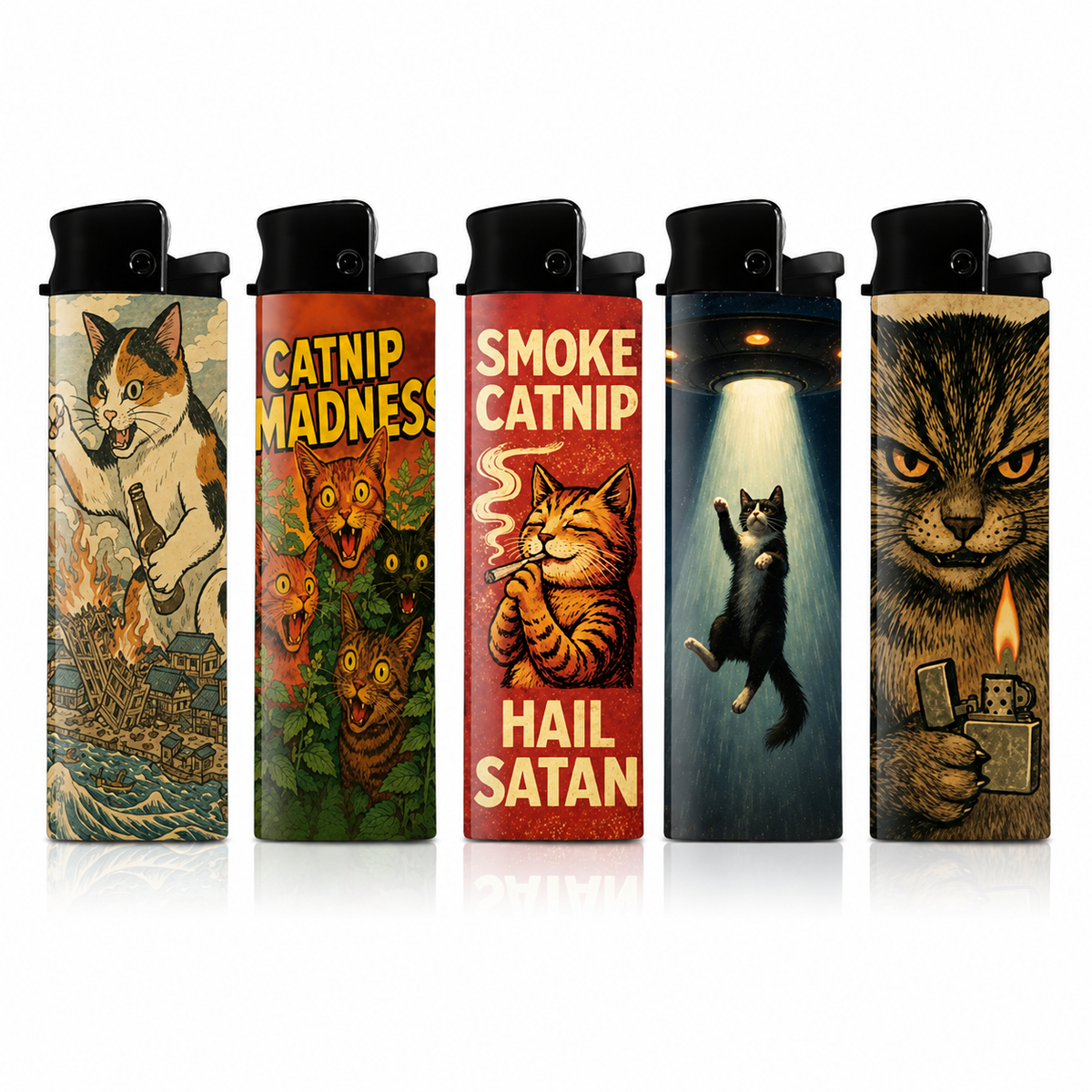 Wholesale ​Cat Lighter Wholesale 50-Pack w/ Display Tray - Shady Front