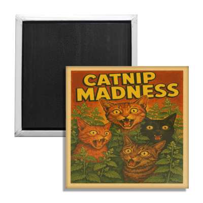 Wholesale ​Catnip Madness Fridge Magnet - Shady Front