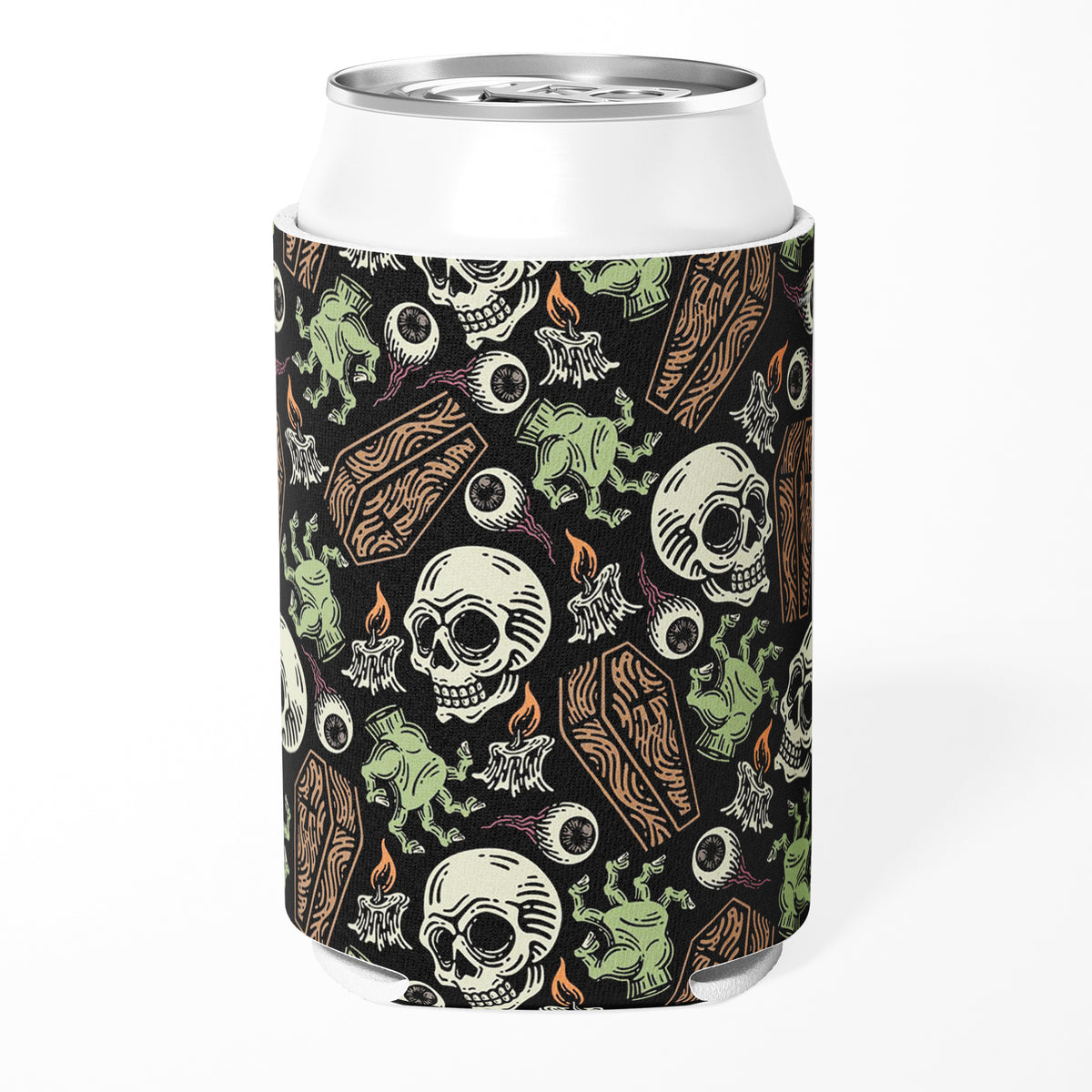 Wholesale ​Coffins and Eyeballs Can Cooler - Shady Front