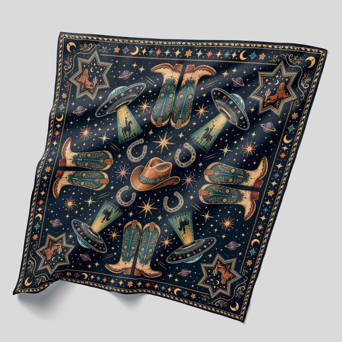 Wholesale ​Cosmic Cowboy Bandana - Shady Front