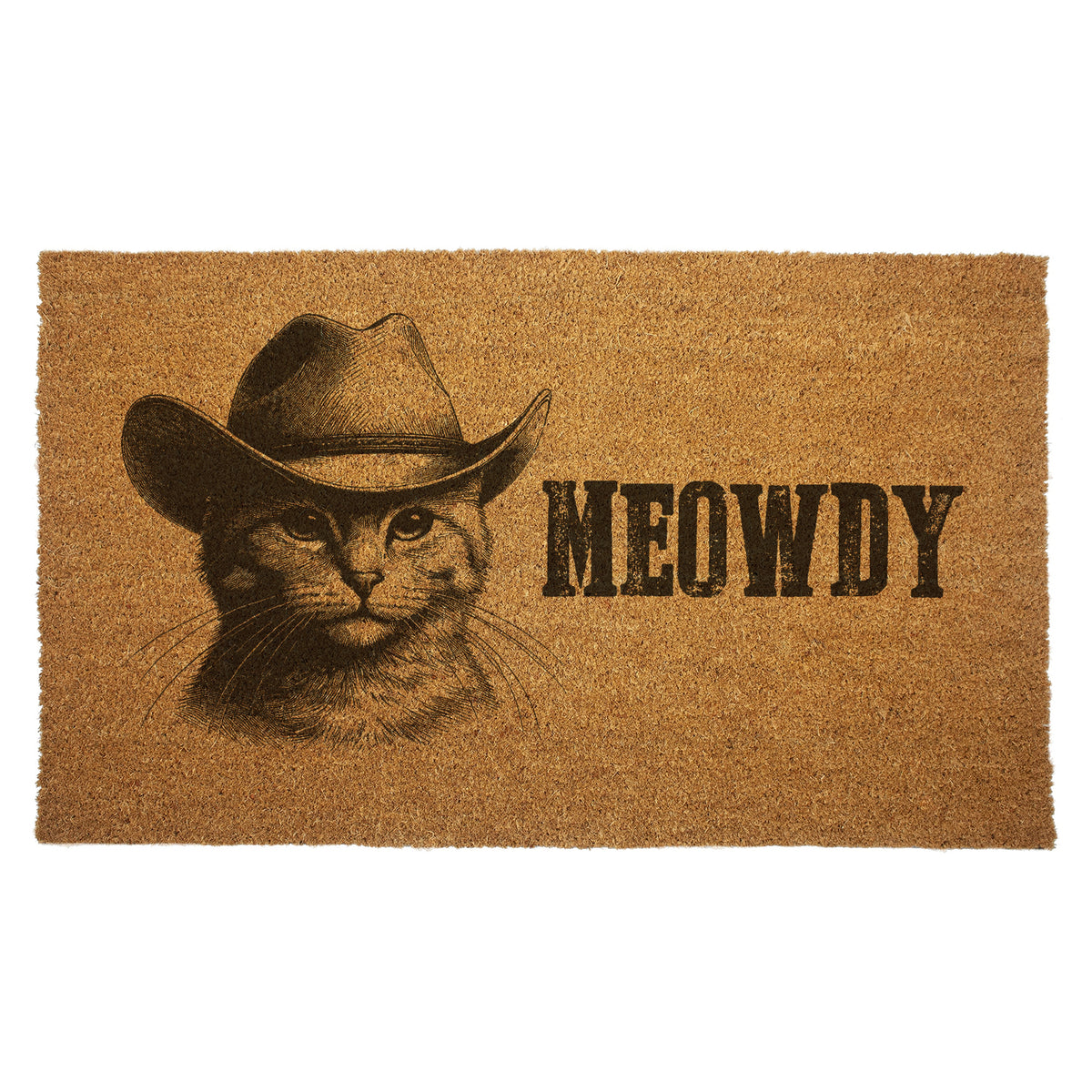 Wholesale ​Cowboy Cat "Meowdy" Door Mat - Shady Front