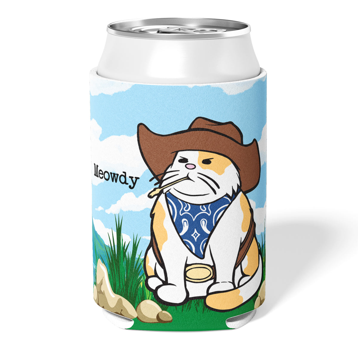 Wholesale ​Cowboy Cat Can Cooler - Shady Front