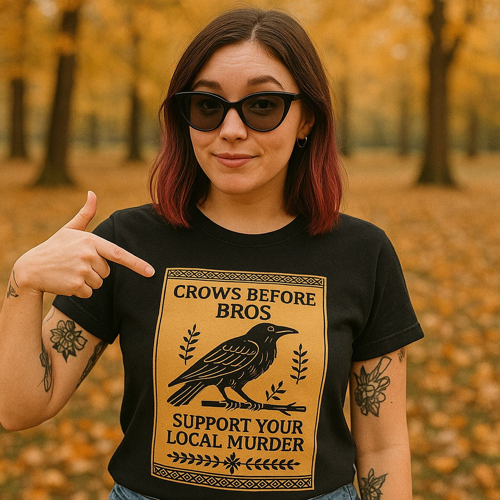 Wholesale ​Crows Before Bros T-Shirt - Shady Front