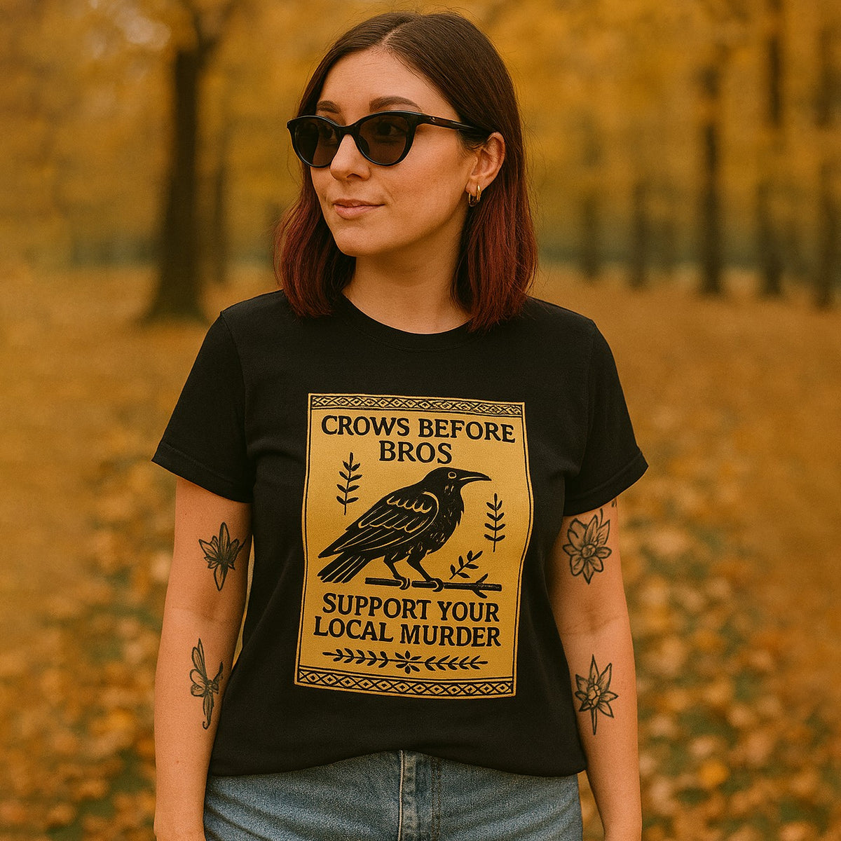 Wholesale ​Crows Before Bros T-Shirt - Shady Front