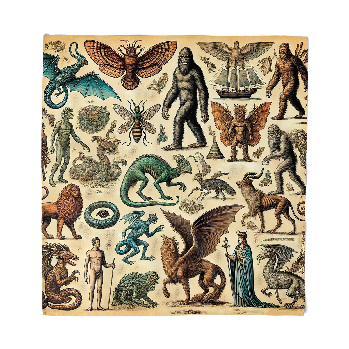 Wholesale ​Cryptids and Mythological Creatures Bandana - Shady Front