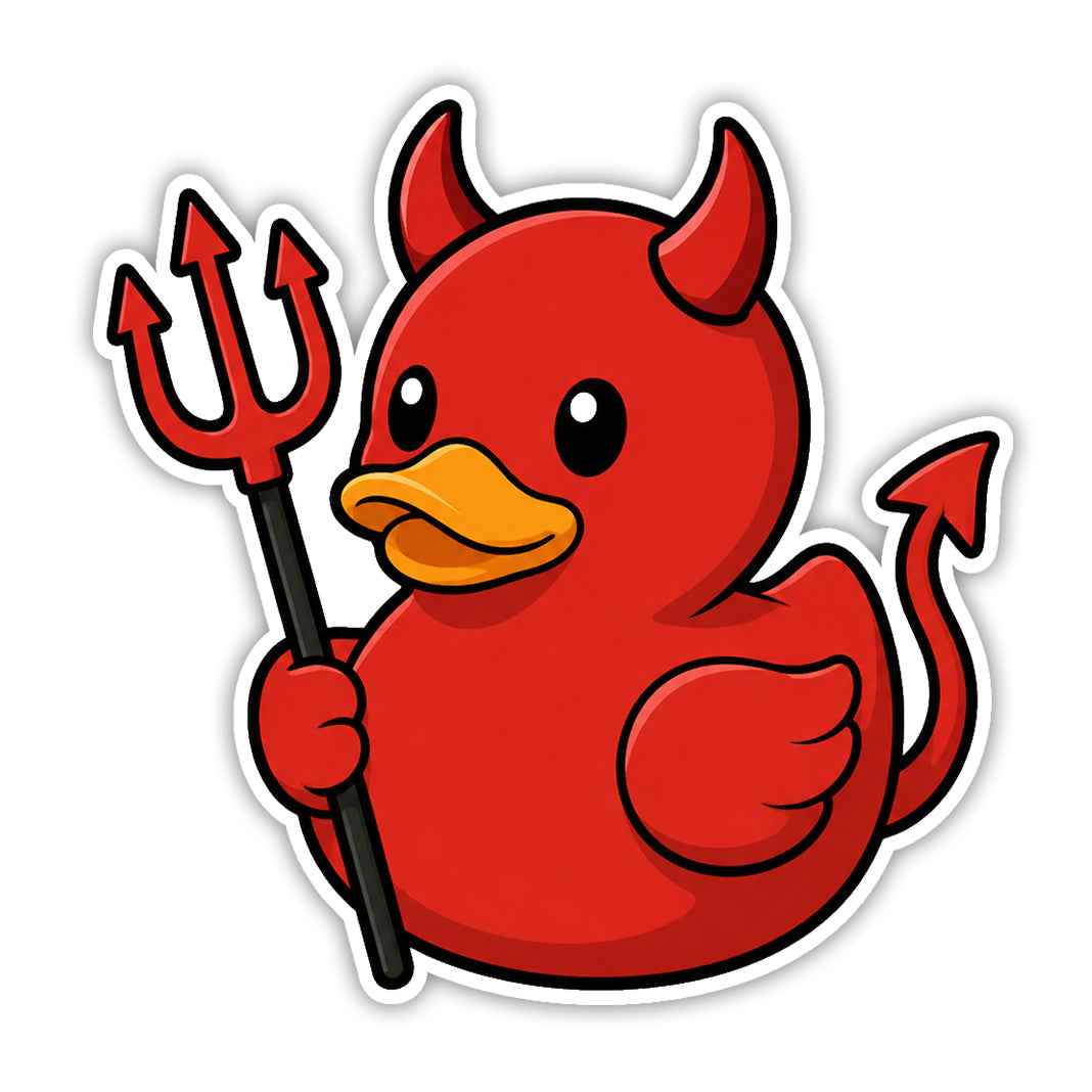 Wholesale ​Devil Duck Sticker - Shady Front