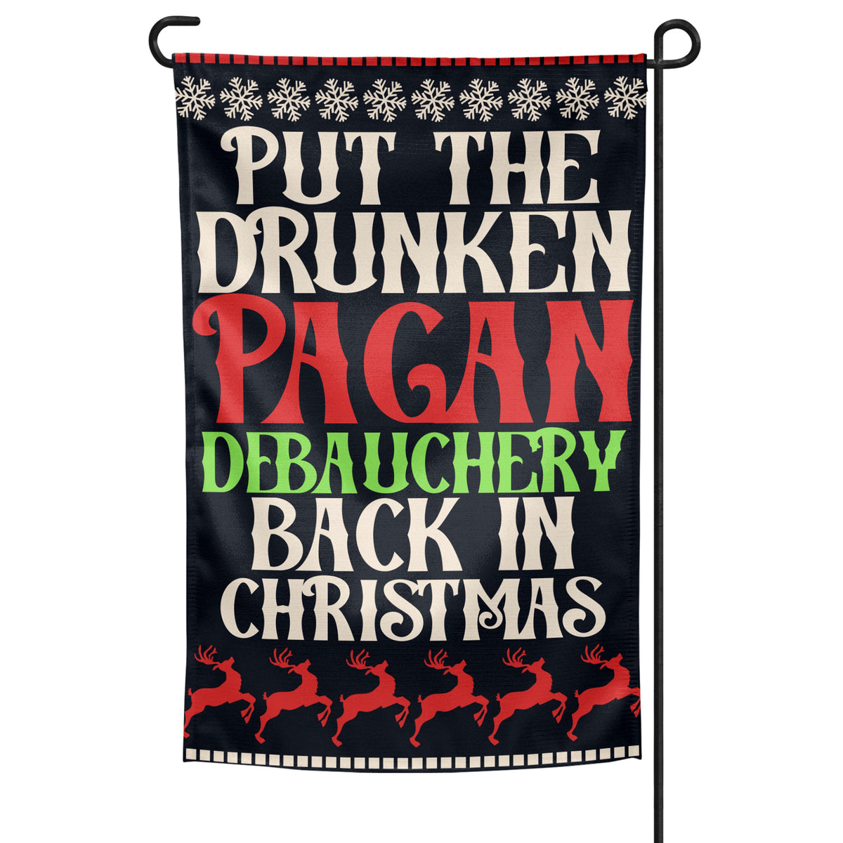 Wholesale ​Drunken Pagan Debauchery Garden Flag - Shady Front