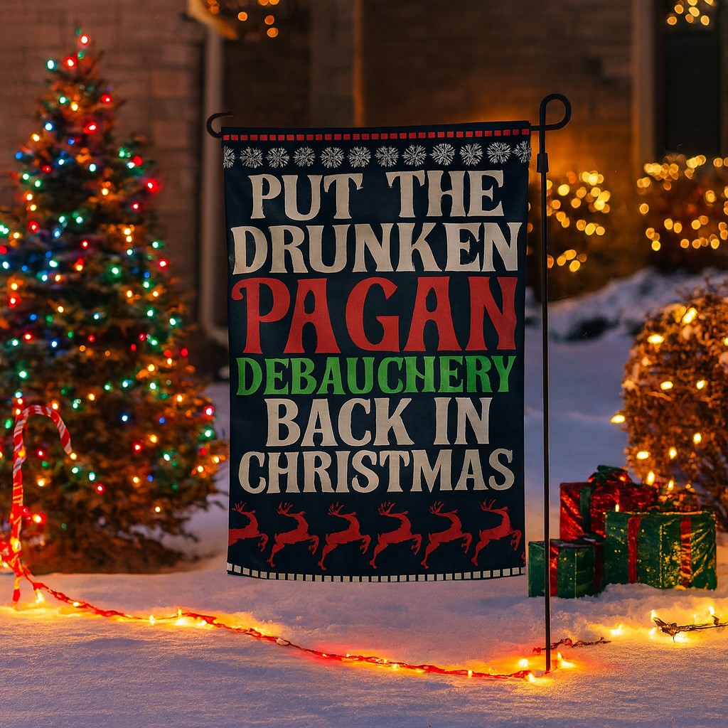 Wholesale ​Drunken Pagan Debauchery Garden Flag - Shady Front