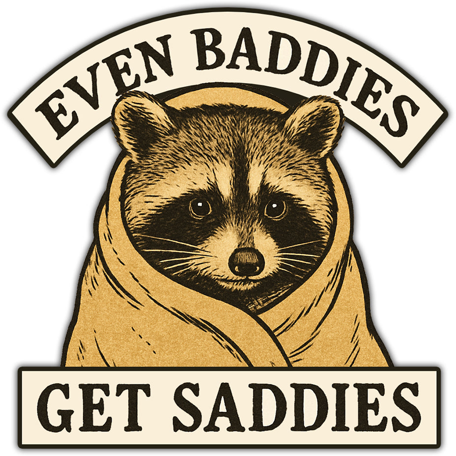 Wholesale ​Even Baddies Get Saddies Sticker - Shady Front