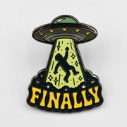Wholesale ​Finally Leaving Enamel Pin - Shady Front