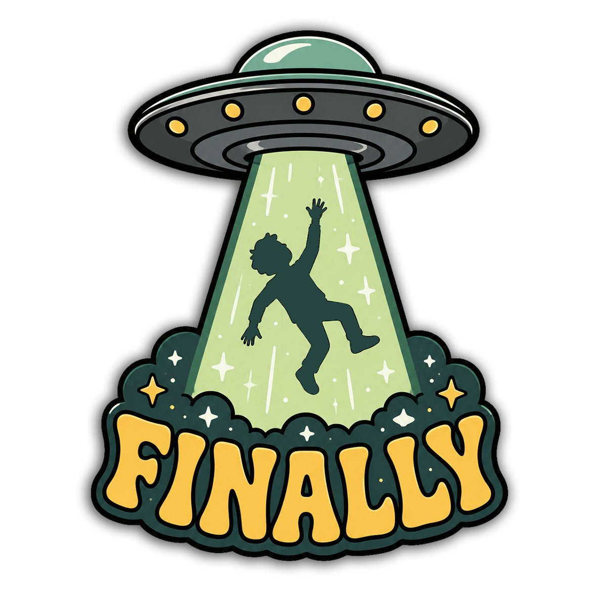 Wholesale ​Finally Alien Abduction Sticker - Shady Front