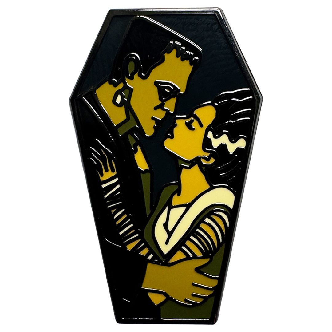 Wholesale ​Frankenstein and His Bride Enamel Pin - Shady Front