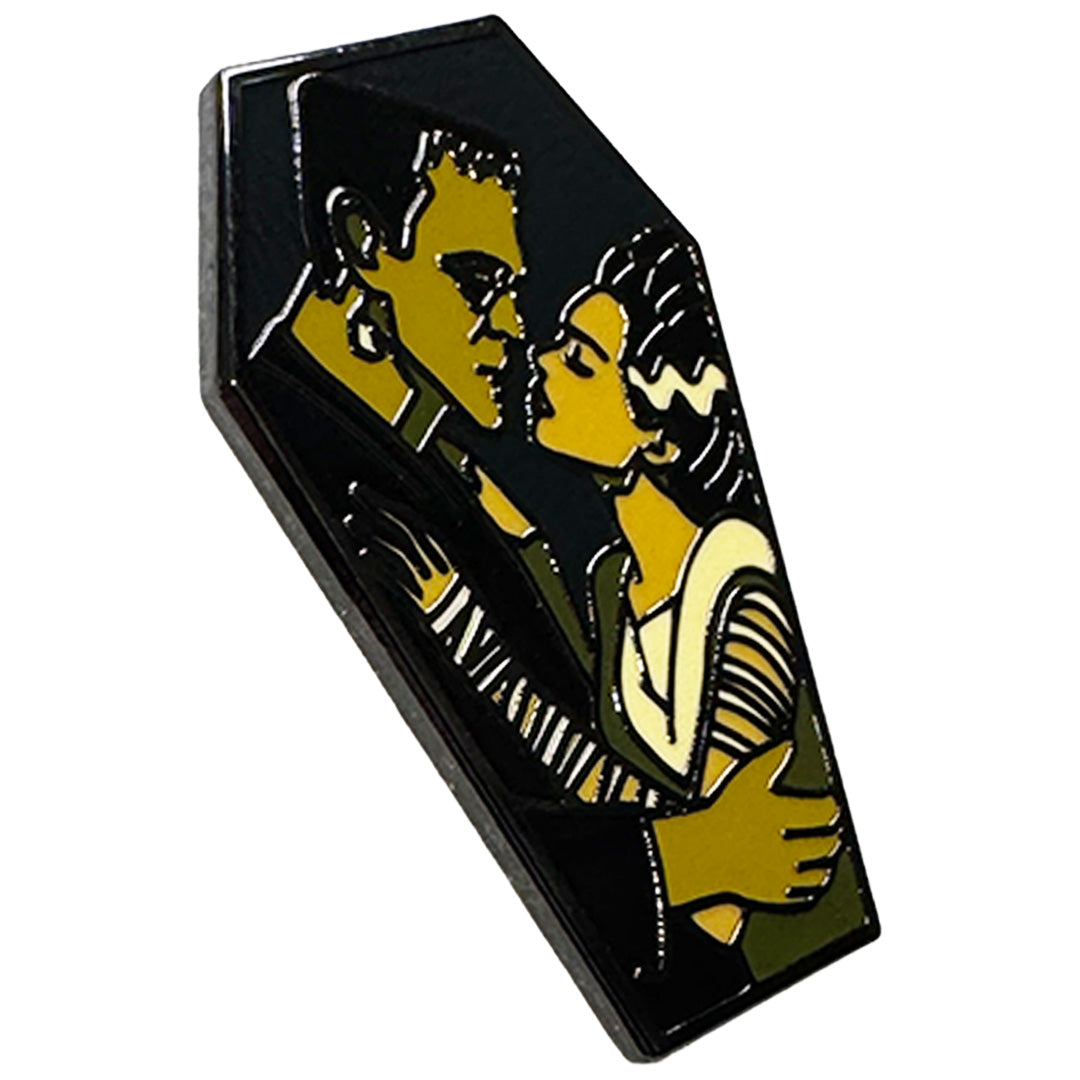 Wholesale ​Frankenstein and His Bride Enamel Pin - Shady Front