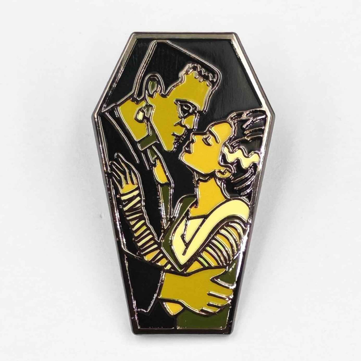 Wholesale ​Frankenstein and His Bride Enamel Pin - Shady Front