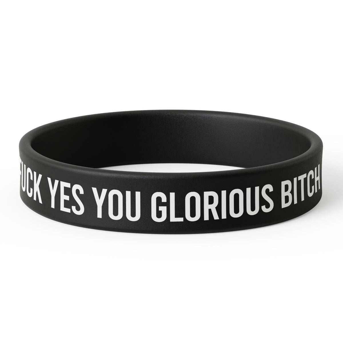 Wholesale ​F - k Yes You Glorious B-tch Silicone Wristband - Shady Front
