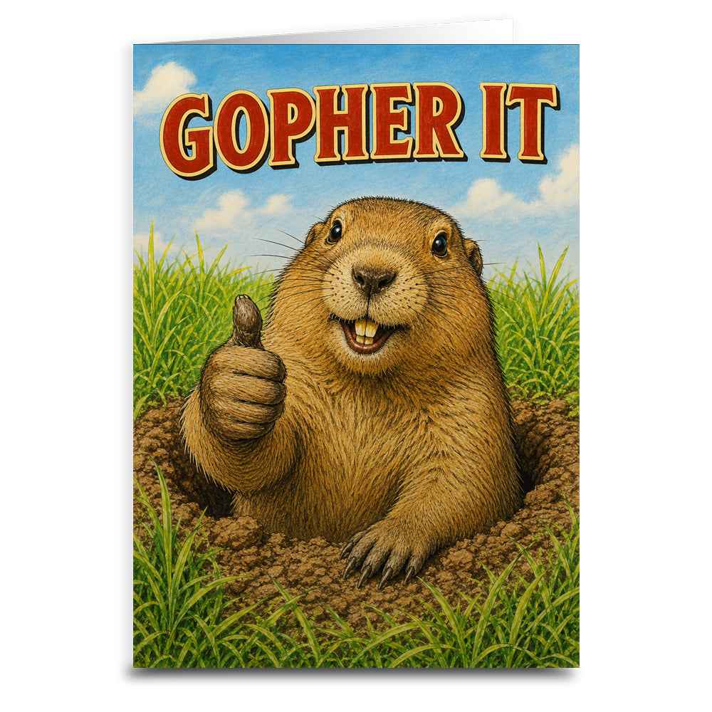 Wholesale ​Gopher It Greeting Card - Shady Front