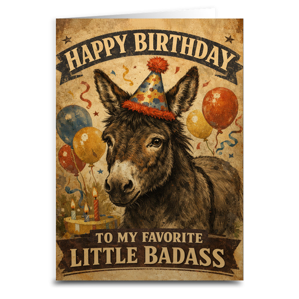 Wholesale ​Happy Birthday to My Favorite Badass Birthday Card - Shady Front